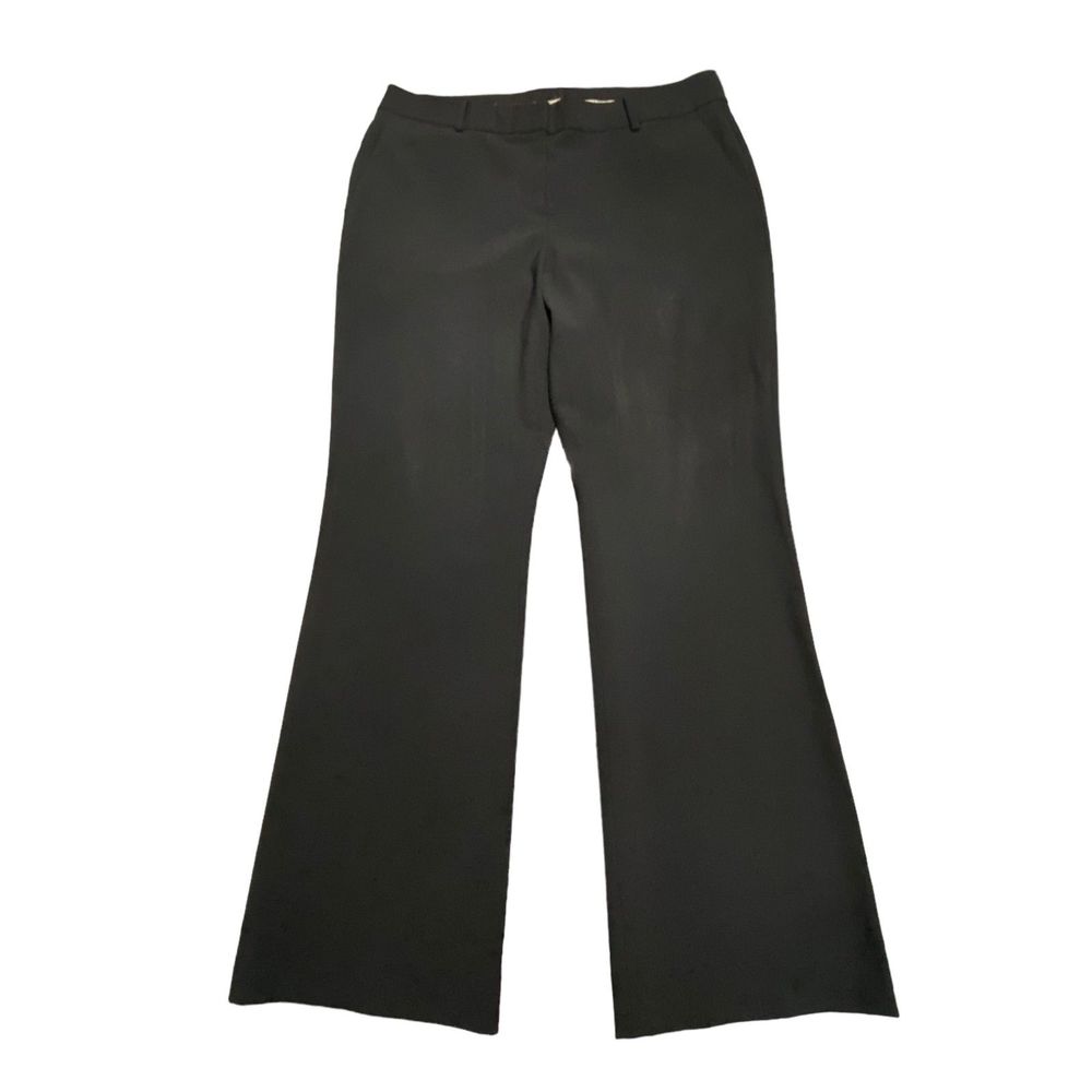 Anne Klein Women Black Dress Professional Wide Leg Pants Career Size 8p Petite
